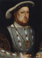 King Henry VIII after Hans Holbein the Younger （probably 17th century, based on a work of 1536）  ©National Portrait Gallery 