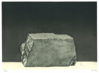 殿敷侃　Tadashi TONOSHIKI 「ドームのレンガ」（1） 1977年 銅版、雁皮刷り 32.8×44.0cm Ed.50 サインあり