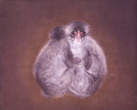 竹内浩一《猿図》 1978 紙本彩色 65.2×80.5 メナード美術館蔵