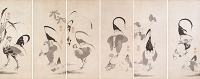 伊藤若冲「鶏図押絵貼屛風(左隻・部分)」個人蔵 ※展示期間は変更の可能性があります。
